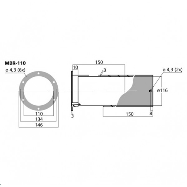 110mm Large Bass Reflex Port Tube