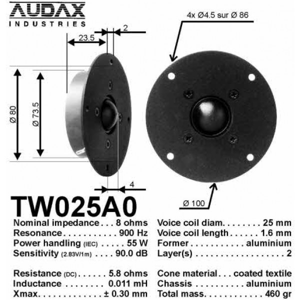 audax hd100d25