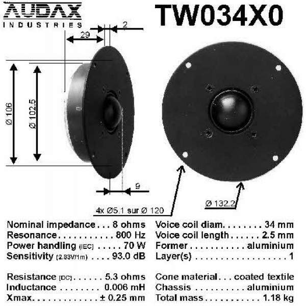 Audax hd13d34h best sale