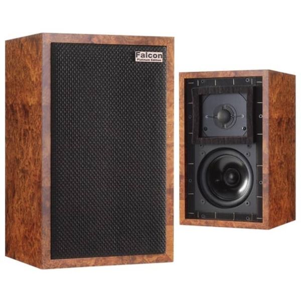 2025 LIMITED PLATINUM EDITION BBC LS3/5a AMBOYNA BURR by FALCON ACOUSTICS.